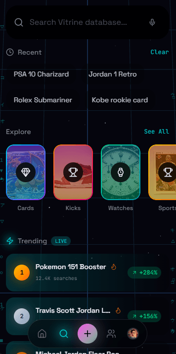 Search landing with trends